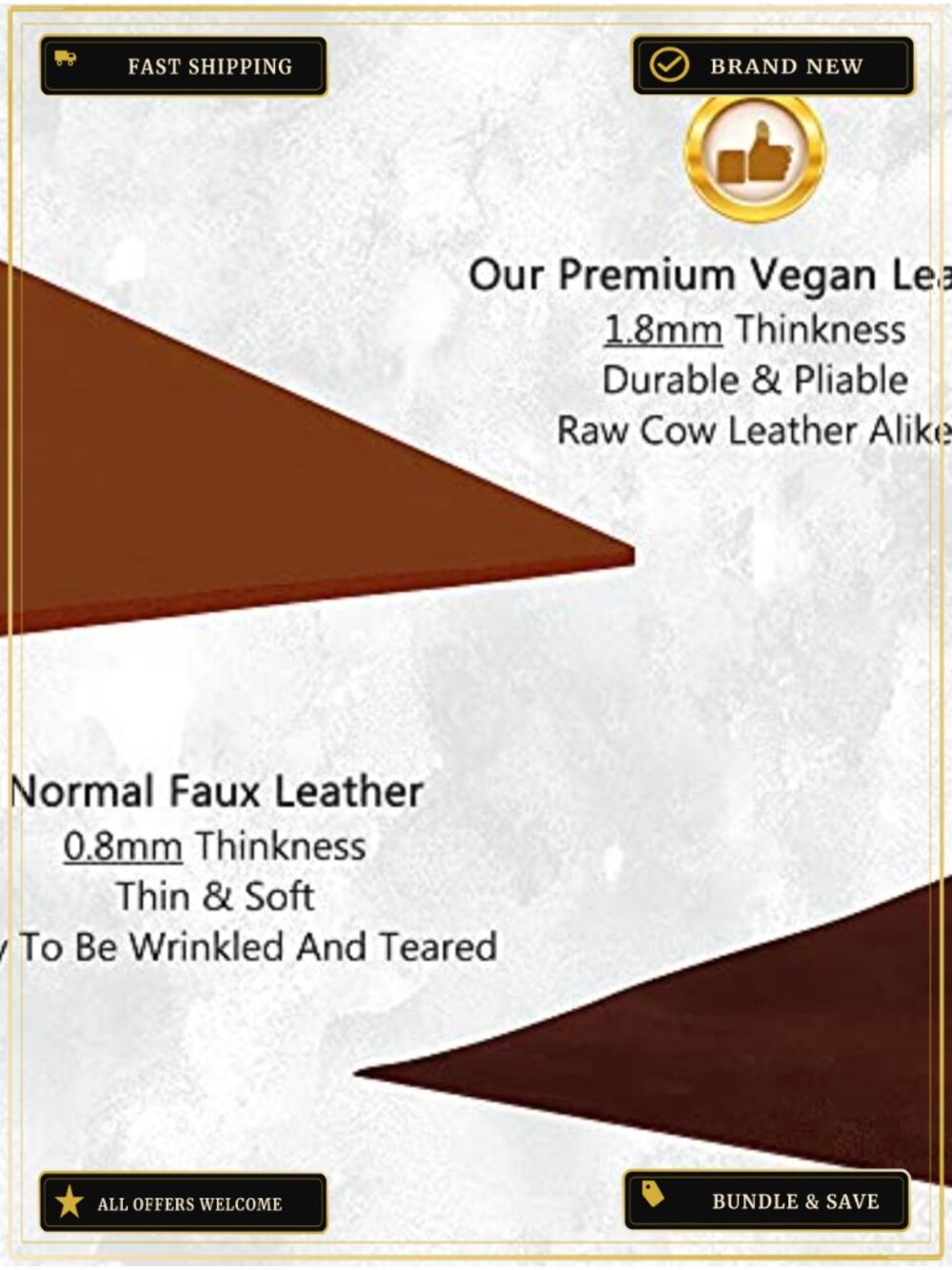 Vegan Leather Lightweight Tote Bag with Pockets - Picture 6 of 6